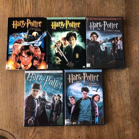 Harry Potter DVD Set Fullscreen Collection Sorcerer's Stone Chamber Of Secrets - Picture 1 of 7